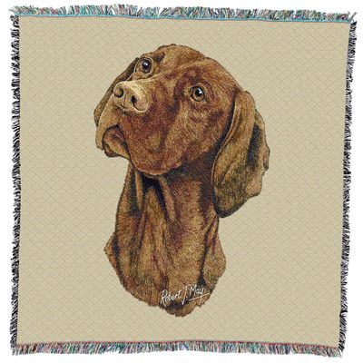 Pure Country Weavers Vizsla Lap Square Blanket by Robert May - Sporting Group - Gift for Dog Lovers - Tapestry Throw Woven from Cotton - Made in The USA (54x54)