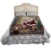 Pure Country Weavers Christmas Time to Go Blanket by Terry Doughty - Santa Claus Saint Nicholas Nick Kris Kringle Reindeer Cat - Gift Tapestry Throw Woven from Cotton - Made in The USA (72x54) view 2