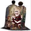 Pure Country Weavers Christmas Time to Go Blanket by Terry Doughty - Santa Claus Saint Nicholas Nick Kris Kringle Reindeer Cat - Gift Tapestry Throw Woven from Cotton - Made in The USA (72x54) view 3