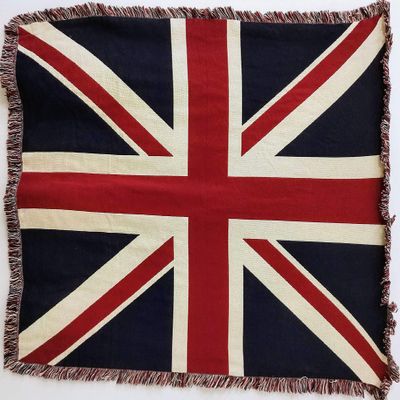 Pure Country Weavers United Kingdom - Union Jack Flag Blanket - Gift Soft Tapestry Throw Woven from Cotton - Made in The USA (69x48)