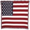 United States American Flag Blanket - Gift Soft Tapestry Throw Woven from Cotton - Made in The USA (69x48) view 1