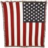 United States American Flag Blanket - Gift Soft Tapestry Throw Woven from Cotton - Made in The USA (69x48) view 2