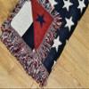 United States American Flag Blanket - Gift Soft Tapestry Throw Woven from Cotton - Made in The USA (69x48) view 4
