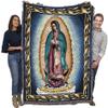 Our Lady Of Guadalupe - Nuestra Seora de Guadalupe - Catholic Mexicans Mexico - Religious Gift Tapestry Throw Woven from Cotton - Made in the USA (72x54) view 1