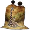 Pure Country Weavers Mother and Son Giraffe Blanket by Lucie Bilodeau - Gift Tapestry Throw Woven from Cotton - Made in The USA (72x54) view 3