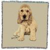 Pure Country Weavers Cocker Spaniel Puppy Lap Square Blanket by Robert May - Sporting Group - Gift for Dog Lovers - Tapestry Throw Woven from Cotton - Made in The USA (54x54) view 1