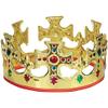 Unique Gold Plastic King Crown - One Size, 1 Pc view 1