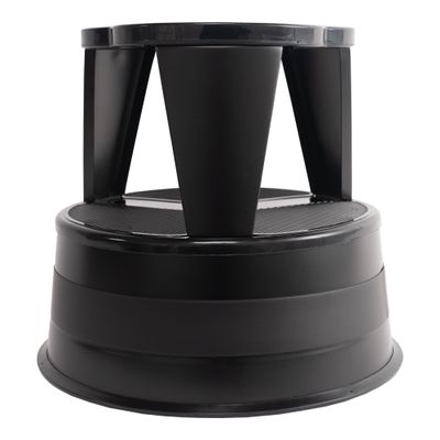 Cramer Kik Step Steel Step Stool - Two Step Stool, Holds 350 lbs (Black)
