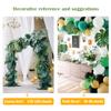 OurWarm 24pcs Large Artificial Tropical Palm Leaves, Faux Safari Leaves Monstera Fake Leaves, Hawaiian Luau Party Jungle Beach Theme Decorations for Birthday Party Safari Table Decorations Supplies view 4