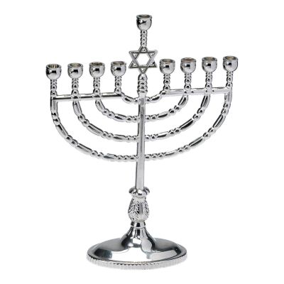 Rite Lite Chanukah Mini Menorah Set with Candles - Aluminum Hanukkah Menorah 4.25"