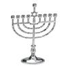 Rite Lite Hanukkah Silver Menorah - Modern & Polished Chanukah Menorah Jewish Holiday Party Favors Decorations Judaica Festival of Lights view 1