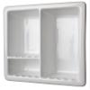 3 USA made Ceramic Recessed Shower Niche 3 compartment shampoo shelf. Easy Install, Easy Clean, Sanitary, Will not Rust or Black Mold, Holds 1-32 oz shampoo, conditioner bottles, Soap Holder 3C view 1