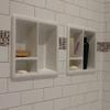 3 USA made Ceramic Recessed Shower Niche 3 compartment shampoo shelf. Easy Install, Easy Clean, Sanitary, Will not Rust or Black Mold, Holds 1-32 oz shampoo, conditioner bottles, Soap Holder 3C view 2