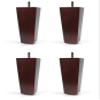 6" Solid Wood Furniture Sofa/Chair/Ottoman Tapered Leg Dark Walnut Finish - Set of 4 Legs view 1