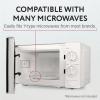 IMPRESA Microwave Glass Plate Replacement - 9.6-Inch Clear Tempered Glass Microwave Tray with 3-Part Coupler & Centerpiece - Compatible with LG, Sears, Kenmore, Emerson & HighPointe view 3