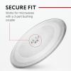 IMPRESA Microwave Glass Plate Replacement - 9.6-Inch Clear Tempered Glass Microwave Tray with 3-Part Coupler & Centerpiece - Compatible with LG, Sears, Kenmore, Emerson & HighPointe view 4
