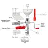 Johnny Apple Sauce Maker, Tomato Sauce Maker, Remove Skins & Seeds From Produce, Model 250 Clamp Based Food Strainer (Basic Strainer) view 4