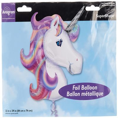 Globo Unicornio Metalizado Arcoiris 96,5 cm x 97 cm