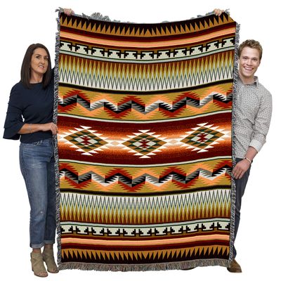 Pure Country Weavers Sandoval Earth Blanket - Southwest Native American Inspired - Gift Tapestry Throw Woven from Cotton - Made in The USA (72x54)