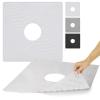 Vive Shower Mat - 22" by 22" Square Non Slip Large Bath Mat for Bathtub - Patented Design - Suction Cup Traction Skid Pad for Stalls Floors Tub - Textured Rubber with Drain Hole view 1