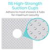Vive Shower Mat - 22" by 22" Square Non Slip Large Bath Mat for Bathtub - Patented Design - Suction Cup Traction Skid Pad for Stalls Floors Tub - Textured Rubber with Drain Hole view 4