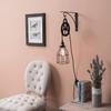 Rustic State Vintage Industrial Look Medium Wheel Farmhouse Pulley for Custom Make Wall Mount Pendant Lamps Frosty Black Set of 2 view 2