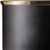 Kraftware Sophisticates Black/Polished Gold Brass Waste Basket with 3/4-Inch Bands and Brass Bumper view 2