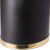 Kraftware Sophisticates Black/Polished Gold Brass Waste Basket with 3/4-Inch Bands and Brass Bumper view 3