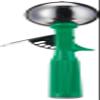 Vollrath 2-2/3 oz Stainless Steel Disher - Size 12,Green view 2