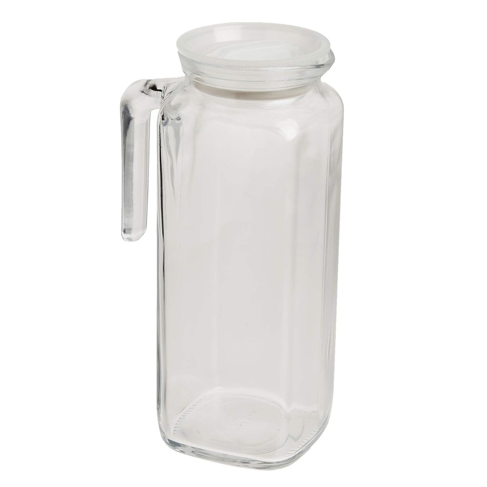 Bormioli Rocco Glass Frigoverre Jug With Airtight Lid 33.75oz : Clear Pitcher With Hermetic Sealing, Easy Pour Spout & Handle  For Water, Juice, Iced Coffee & Iced Tea