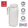 Bormioli Rocco Glass Frigoverre Jug With Airtight Lid 33.75oz : Clear Pitcher With Hermetic Sealing, Easy Pour Spout & Handle  For Water, Juice, Iced Coffee & Iced Tea view 3