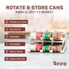 FIFO Countertop Mini Can Tracker Holds 30 Standard 10-24 Oz Can Sizes, White| Stackable & Adjustable Can Organizer for Pantry, USA Made, White view 2