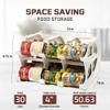 FIFO Countertop Mini Can Tracker Holds 30 Standard 10-24 Oz Can Sizes, White| Stackable & Adjustable Can Organizer for Pantry, USA Made, White view 3