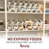 FIFO Countertop Mini Can Tracker Holds 30 Standard 10-24 Oz Can Sizes, White| Stackable & Adjustable Can Organizer for Pantry, USA Made, White view 4