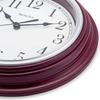 9" WESTCLOX ROUND WALL CLOCK BURGUNDY 46983 view 2