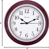 9" WESTCLOX ROUND WALL CLOCK BURGUNDY 46983 view 4