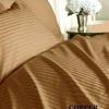 Vanessaclassic SOHO Egyptian Cotton 600 Thread Count Sateen Stripe 7 Pcs Sheet Set & Duvet Cover Set Combo Copper Full Sold by Vanessa Classic view 1