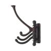 The King's Bay Three Arm Swivel Coat Hook in Aged Bronze view 2
