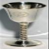 New Age Imports, Inc. Pentagram Chalice 5" High~ Silver Plated 100% Solid Brass view 1