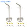 NELXULAS Brushed Stainless Steel Single Heavy Duty Long Coat Hook Robe Hanger Wall Mount Hook, Fit for Kitchen,Bedroom,Living Room, Bathroom,Closets and Garage Storage (7-2/3", 2 PCS) view 2