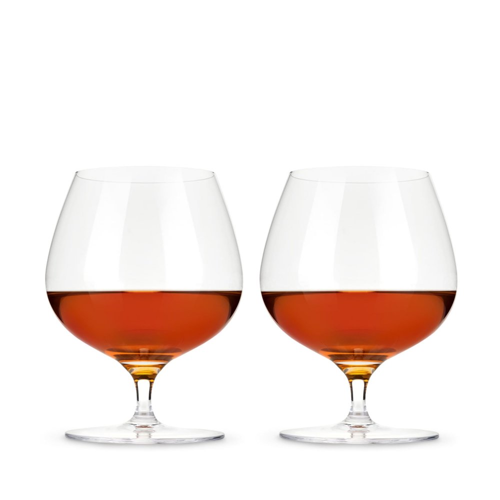 Viski Wingback Brandy Glass glassware set, Stemmed Wine glasses, Cocktail Glass Gift, Perfect for Bourbon, Rye, Scotch, and Mezcal, Set of 2, 17oz