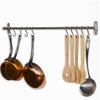 QQOUTLET Premium Chefmate Stainless Steel Gourmet Kitchen 31.5 Inch Wall Mount Rail and 10 S Hooks Set Utensil Pot Pan Lid Rack Storage Organizer, Silver view 2