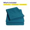 1500 Supreme Collection California King Sheet Sets Teal - Luxury Hotel Bed Sheets and Pillowcase Set for California King Mattress - Extra Soft, Elastic Corner Straps, Deep Pocket Sheets Teal view 3