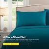 1500 Supreme Collection California King Sheet Sets Teal - Luxury Hotel Bed Sheets and Pillowcase Set for California King Mattress - Extra Soft, Elastic Corner Straps, Deep Pocket Sheets Teal view 4