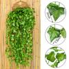 DearHouse 84 Feet 12 Strands Artificial Ivy Leaf Plants Vine Hanging Garland Fake Foliage Flowers Home Kitchen Garden Office Wedding Wall Decor, Green view 4