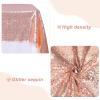 PartyDelight 50x50inch Square Rose Gold Sequin Tablecloth High-Density 3mm Stitched Sequins Shimmering Table Overlay for Cake Tables, Gift Displays & Wedding Decor view 4