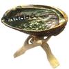 New Age Imports, Inc. Abalone Shell or Crystal Ball Stand Tripod 6" view 2