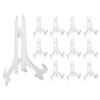 Super Z Outlet Clear Plastic Easels or Stand/Plate Holders to Display Pictures, Placecards, or Other Items at Weddings, Home Decoration, Birthdays, Tables (12 Pack) (5 Inch) view 1