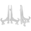Super Z Outlet Clear Plastic Easels, 3.5 Mini Display Stands for Light Items  3 oz Capacity Holders for Place Cards, Small Photos, Trading Cards, Table Numbers, and Crafts (12 Pack) view 2