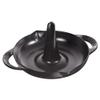 Staub Cast Iron 9.5-inch Vertical Chicken Roaster - Matte Black, Made in France view 1